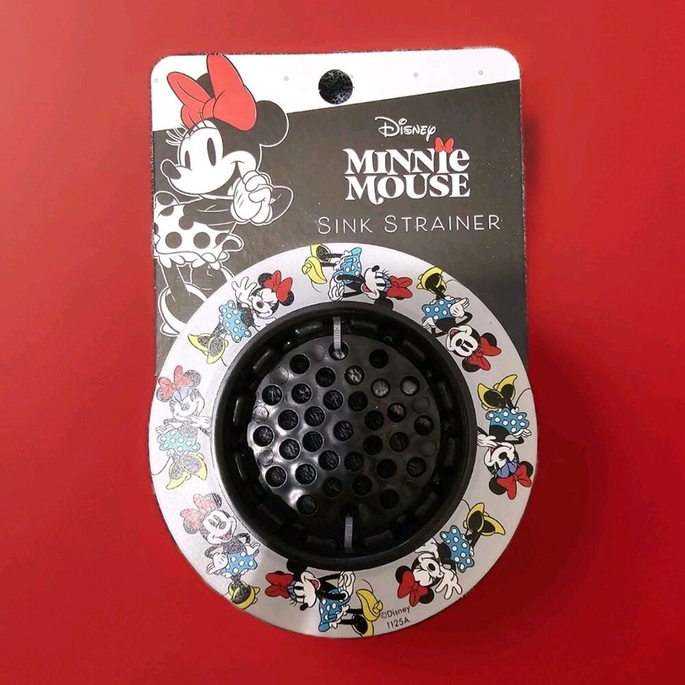 Disney Minnie Mouse Home Kitchen Bathroom Gray Multi Fits 2.5" Sink Strainer NEW
